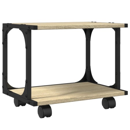 vidaXL Druckerständer 2 Ablagen Sonoma-Eiche 41x28x33,5 cm