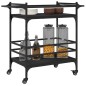 vidaXL Küchenwagen Schwarz 82x40x78,5 cm Holzwerkstoff vidaXL Küchenwagen Schwarz 82x40x78,5 cm Holzwerkstoff