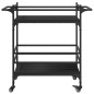 vidaXL Küchenwagen Schwarz 82x40x78,5 cm Holzwerkstoff vidaXL Küchenwagen Schwarz 82x40x78,5 cm Holzwerkstoff