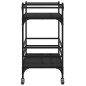 vidaXL Küchenwagen Schwarz 82x40x78,5 cm Holzwerkstoff vidaXL Küchenwagen Schwarz 82x40x78,5 cm Holzwerkstoff