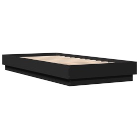 vidaXL Bettgestell Schwarz 90x200 cm Holzwerkstoff