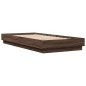 vidaXL Bettgestell Braun Eichen-Optik 90x200 cm Holzwerkstoff vidaXL Bettgestell Braun Eichen-Optik 90x200 cm Holzwerkstoff