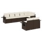 vidaXL 8-tlg. Garten-Sofagarnitur mit Kissen Braun Poly Rattan vidaXL 8-tlg. Garten-Sofagarnitur mit Kissen Braun Poly Rattan