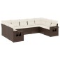 vidaXL 9-tlg. Garten-Sofagarnitur mit Kissen Braun Poly Rattan vidaXL 9-tlg. Garten-Sofagarnitur mit Kissen Braun Poly Rattan