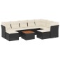 vidaXL 10-tlg. Garten-Sofagarnitur mit Kissen Schwarz Poly Rattan vidaXL 10-tlg. Garten-Sofagarnitur mit Kissen Schwarz Poly Rattan