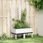 vidaXL Pflanzkübel mit Rankgitter Weiß 80x40x142 cm PP vidaXL Pflanzkübel mit Rankgitter Weiß 80x40x142 cm PP