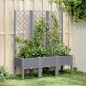 vidaXL Pflanzkübel mit Rankgitter Grau 120x40x142 cm PP vidaXL Pflanzkübel mit Rankgitter Grau 120x40x142 cm PP