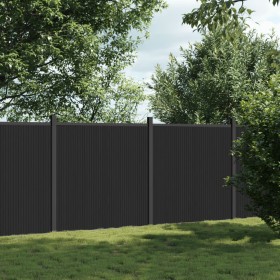 vidaXL Zaunelement Grau 353x186 cm WPC