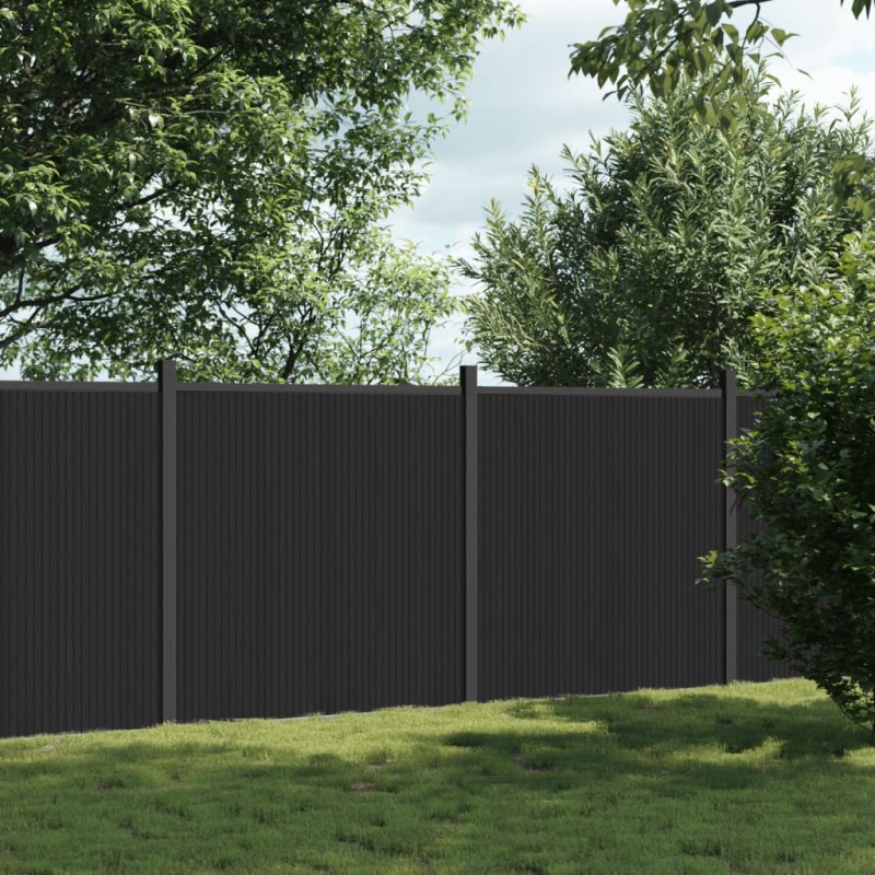 vidaXL Zaunelement Grau 353x186 cm WPC vidaXL Zaunelement Grau 353x186 cm WPC