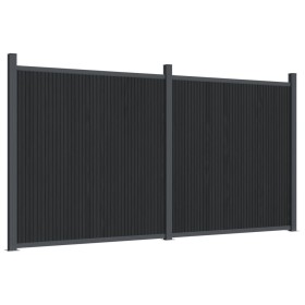 vidaXL Zaunelement Grau 353x186 cm WPC