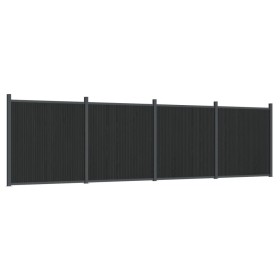 vidaXL Zaunelement Grau 699x186 cm WPC