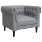 vidaXL Chesterfield-Sessel Hellgrau Stoff vidaXL Chesterfield-Sessel Hellgrau Stoff