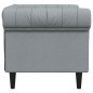 vidaXL Chesterfield-Sessel Hellgrau Stoff vidaXL Chesterfield-Sessel Hellgrau Stoff