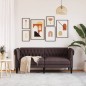 vidaXL Chesterfield-Sofa 2-Sitzer Dunkelbraun Stoff vidaXL Chesterfield-Sofa 2-Sitzer Dunkelbraun Stoff
