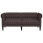 vidaXL Chesterfield-Sofa 2-Sitzer Dunkelbraun Stoff vidaXL Chesterfield-Sofa 2-Sitzer Dunkelbraun Stoff