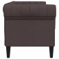 vidaXL Chesterfield-Sofa 2-Sitzer Dunkelbraun Stoff vidaXL Chesterfield-Sofa 2-Sitzer Dunkelbraun Stoff