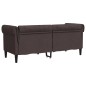 vidaXL Chesterfield-Sofa 2-Sitzer Dunkelbraun Stoff vidaXL Chesterfield-Sofa 2-Sitzer Dunkelbraun Stoff