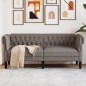 vidaXL Chesterfield-Sofa 2-Sitzer Taupe Stoff vidaXL Chesterfield-Sofa 2-Sitzer Taupe Stoff