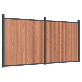vidaXL Zaunelement Braun 353x186 cm WPC