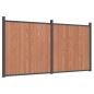 vidaXL Zaunelement Braun 353x186 cm WPC vidaXL Zaunelement Braun 353x186 cm WPC