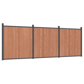 vidaXL Zaunelement Braun 526x186 cm WPC