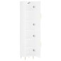 vidaXL Highboard Hochglanz-Weiß 34,5x34x180 cm Holzwerkstoff vidaXL Highboard Hochglanz-Weiß 34,5x34x180 cm Holzwerkstoff