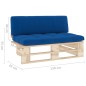 vidaXL Outdoor-Mittelsofa Paletten Imprägniertes Kiefernholz vidaXL Outdoor-Mittelsofa Paletten Imprägniertes Kiefernholz