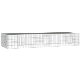 vidaXL Kaninchenkäfig 3 Paneele 325x109x54 cm Verzinktes Eisen