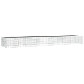 vidaXL Kaninchenkäfig 5 Paneele 541x109x54 cm Verzinktes Eisen