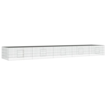 vidaXL Kaninchenkäfig 5 Paneele 541x109x54 cm Verzinktes Eisen