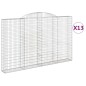 vidaXL Gabionen mit Hochbogen 13 Stk 300x30x180/200cm Verzinktes Eisen vidaXL Gabionen mit Hochbogen 13 Stk 300x30x180/200cm Verzinktes Eisen