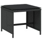 vidaXL Gartenhocker mit Kissen 4 Stk. Schwarz 41x41x36 cm Poly Rattan vidaXL Gartenhocker mit Kissen 4 Stk. Schwarz 41x41x36 cm Poly Rattan