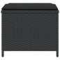 vidaXL Gartenhocker mit Kissen 4 Stk. Schwarz 41x41x36 cm Poly Rattan vidaXL Gartenhocker mit Kissen 4 Stk. Schwarz 41x41x36 cm Poly Rattan