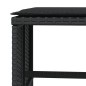 vidaXL Gartenhocker mit Kissen 4 Stk. Schwarz 41x41x36 cm Poly Rattan vidaXL Gartenhocker mit Kissen 4 Stk. Schwarz 41x41x36 cm Poly Rattan