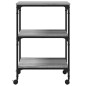 vidaXL Druckerständer 3 Ablagen Grau Sonoma 50x41x75 cm Holzwerkstoff