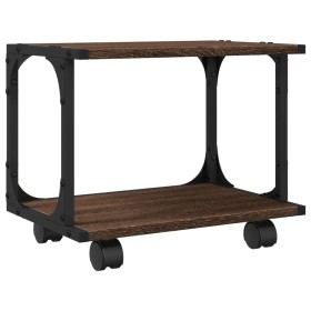 vidaXL Druckerständer 2 Ablagen Braun Eichen-Optik 41x28x33,5 cm