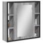 vidaXL Bad-Spiegelschrank Grau Sonoma 60x16x60 cm Holzwerkstoff vidaXL Bad-Spiegelschrank Grau Sonoma 60x16x60 cm Holzwerkstoff