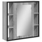 vidaXL Bad-Spiegelschrank Grau Sonoma 60x16x60 cm Holzwerkstoff vidaXL Bad-Spiegelschrank Grau Sonoma 60x16x60 cm Holzwerkstoff