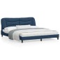 vidaXL Bettgestell mit Kopfteil Blau 180x200 cm Stoff vidaXL Bettgestell mit Kopfteil Blau 180x200 cm Stoff