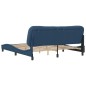 vidaXL Bettgestell mit Kopfteil Blau 180x200 cm Stoff vidaXL Bettgestell mit Kopfteil Blau 180x200 cm Stoff