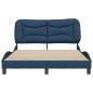 vidaXL Bettgestell mit Kopfteil Blau 140x190 cm Stoff vidaXL Bettgestell mit Kopfteil Blau 140x190 cm Stoff