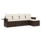 vidaXL 5-tlg. Garten-Sofagarnitur mit Kissen Braun Poly Rattan vidaXL 5-tlg. Garten-Sofagarnitur mit Kissen Braun Poly Rattan