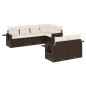 vidaXL 7-tlg. Garten-Sofagarnitur mit Kissen Braun Poly Rattan vidaXL 7-tlg. Garten-Sofagarnitur mit Kissen Braun Poly Rattan