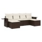 vidaXL 6-tlg. Garten-Sofagarnitur mit Kissen Braun Poly Rattan vidaXL 6-tlg. Garten-Sofagarnitur mit Kissen Braun Poly Rattan