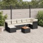 vidaXL 8-tlg. Garten-Sofagarnitur mit Kissen Schwarz Poly Rattan vidaXL 8-tlg. Garten-Sofagarnitur mit Kissen Schwarz Poly Rattan