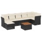 vidaXL 8-tlg. Garten-Sofagarnitur mit Kissen Schwarz Poly Rattan vidaXL 8-tlg. Garten-Sofagarnitur mit Kissen Schwarz Poly Rattan