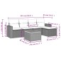 vidaXL 6-tlg. Garten-Sofagarnitur mit Kissen Schwarz Poly Rattan vidaXL 6-tlg. Garten-Sofagarnitur mit Kissen Schwarz Poly Rattan