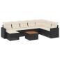 vidaXL 10-tlg. Garten-Sofagarnitur mit Kissen Schwarz Poly Rattan vidaXL 10-tlg. Garten-Sofagarnitur mit Kissen Schwarz Poly Rattan