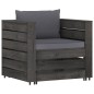 vidaXL 2-tlg. Garten-Lounge-Set mit Kissen Grau Imprägniertes Holz vidaXL 2-tlg. Garten-Lounge-Set mit Kissen Grau Imprägniertes Holz