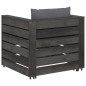 vidaXL 2-tlg. Garten-Lounge-Set mit Kissen Grau Imprägniertes Holz vidaXL 2-tlg. Garten-Lounge-Set mit Kissen Grau Imprägniertes Holz